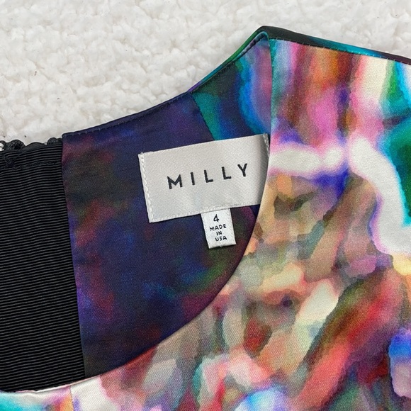 MILLY • Abstract Printed Sleeveless Mini Dress, 4 - Picture 13 of 14